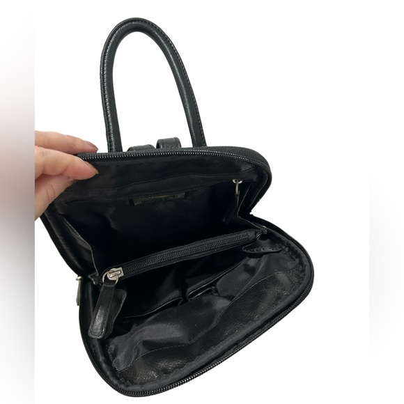 Osgoode Marley backpack|black leather mini backpack| minimalist leather backpack - Picture 9 of 13